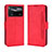 Custodia Portafoglio In Pelle Cover con Supporto BY3 per Xiaomi Redmi Note 11E Pro 5G Rosso