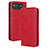 Custodia Portafoglio In Pelle Cover con Supporto BY4 per Asus ROG Phone 7 Pro Rosso