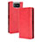 Custodia Portafoglio In Pelle Cover con Supporto BY4 per Asus ZenFone 8 Flip ZS672KS Rosso