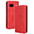 Custodia Portafoglio In Pelle Cover con Supporto BY4 per Google Pixel 8a 5G Rosso