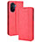Custodia Portafoglio In Pelle Cover con Supporto BY4 per Huawei Enjoy 50 Rosso