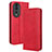 Custodia Portafoglio In Pelle Cover con Supporto BY4 per Huawei Honor 80 5G Rosso