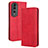 Custodia Portafoglio In Pelle Cover con Supporto BY4 per Huawei Honor 80 Pro 5G Rosso