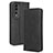 Custodia Portafoglio In Pelle Cover con Supporto BY4 per Huawei Honor 80 Pro Flat 5G Nero