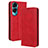 Custodia Portafoglio In Pelle Cover con Supporto BY4 per Huawei Honor 90 Lite 5G Rosso