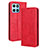 Custodia Portafoglio In Pelle Cover con Supporto BY4 per Huawei Honor X6 5G Rosso