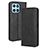 Custodia Portafoglio In Pelle Cover con Supporto BY4 per Huawei Honor X6 Nero