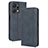 Custodia Portafoglio In Pelle Cover con Supporto BY4 per Huawei Honor X7a Blu