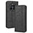 Custodia Portafoglio In Pelle Cover con Supporto BY4 per Huawei Mate 50 Pro Nero