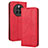 Custodia Portafoglio In Pelle Cover con Supporto BY4 per Huawei Mate 50 Rosso