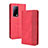 Custodia Portafoglio In Pelle Cover con Supporto BY4 per Huawei Mate X2 Rosso