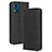 Custodia Portafoglio In Pelle Cover con Supporto BY4 per Motorola Moto E13 Nero