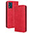 Custodia Portafoglio In Pelle Cover con Supporto BY4 per Motorola Moto E13 Rosso