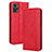 Custodia Portafoglio In Pelle Cover con Supporto BY4 per Motorola Moto E22 Rosso