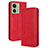 Custodia Portafoglio In Pelle Cover con Supporto BY4 per Motorola Moto Edge (2023) 5G Rosso