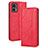 Custodia Portafoglio In Pelle Cover con Supporto BY4 per Motorola Moto Edge 30 Lite 5G Rosso