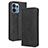 Custodia Portafoglio In Pelle Cover con Supporto BY4 per Motorola Moto Edge Plus (2023) 5G Nero