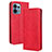 Custodia Portafoglio In Pelle Cover con Supporto BY4 per Motorola Moto Edge Plus (2023) 5G Rosso