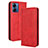 Custodia Portafoglio In Pelle Cover con Supporto BY4 per Motorola Moto G14 Rosso