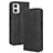 Custodia Portafoglio In Pelle Cover con Supporto BY4 per Motorola Moto G53 5G Nero