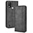 Custodia Portafoglio In Pelle Cover con Supporto BY4 per Nokia C21 Plus Nero