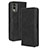 Custodia Portafoglio In Pelle Cover con Supporto BY4 per Nokia C210 Nero