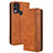 Custodia Portafoglio In Pelle Cover con Supporto BY4 per Nokia C22 Marrone