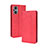 Custodia Portafoglio In Pelle Cover con Supporto BY4 per Oppo A96 5G Rosso