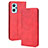 Custodia Portafoglio In Pelle Cover con Supporto BY4 per Oppo K10 4G Rosso