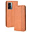 Custodia Portafoglio In Pelle Cover con Supporto BY4 per Oppo K10 5G India Marrone