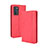 Custodia Portafoglio In Pelle Cover con Supporto BY4 per Oppo Reno6 Pro 5G India Rosso