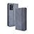 Custodia Portafoglio In Pelle Cover con Supporto BY4 per Oppo Reno6 Z 5G Blu