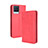 Custodia Portafoglio In Pelle Cover con Supporto BY4 per Realme 8 4G Rosso