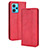 Custodia Portafoglio In Pelle Cover con Supporto BY4 per Realme 9 5G Rosso