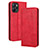 Custodia Portafoglio In Pelle Cover con Supporto BY4 per Realme 9i 5G Rosso