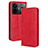 Custodia Portafoglio In Pelle Cover con Supporto BY4 per Realme GT Neo5 240W 5G Rosso