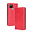 Custodia Portafoglio In Pelle Cover con Supporto BY4 per Realme Q2i 5G Rosso