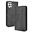 Custodia Portafoglio In Pelle Cover con Supporto BY4 per Samsung Galaxy A22 4G Nero