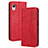 Custodia Portafoglio In Pelle Cover con Supporto BY4 per Samsung Galaxy A23 5G SC-56C Rosso