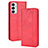 Custodia Portafoglio In Pelle Cover con Supporto BY4 per Samsung Galaxy F23 5G Rosso