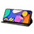 Custodia Portafoglio In Pelle Cover con Supporto BY4 per Samsung Galaxy F62 5G