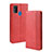 Custodia Portafoglio In Pelle Cover con Supporto BY4 per Samsung Galaxy M21 Rosso