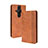 Custodia Portafoglio In Pelle Cover con Supporto BY4 per Sony Xperia PRO-I Marrone