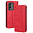 Custodia Portafoglio In Pelle Cover con Supporto BY4 per Vivo V25 Pro 5G Rosso