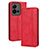 Custodia Portafoglio In Pelle Cover con Supporto BY4 per Vivo V25e Rosso