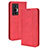 Custodia Portafoglio In Pelle Cover con Supporto BY4 per Vivo X70 Pro 5G Rosso