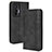 Custodia Portafoglio In Pelle Cover con Supporto BY4 per Vivo X70t Nero