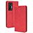 Custodia Portafoglio In Pelle Cover con Supporto BY4 per Vivo X70t Rosso