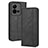 Custodia Portafoglio In Pelle Cover con Supporto BY4 per Vivo X80 Lite 5G Nero