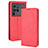 Custodia Portafoglio In Pelle Cover con Supporto BY4 per Vivo X80 Pro 5G Rosso